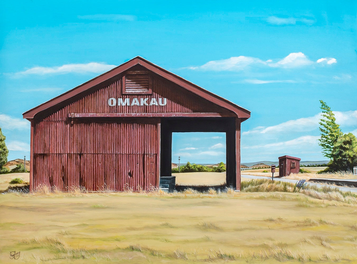 Omakau Rail Shed Prints - grahamyoungartist.com - Original Artwork and Prints by New Zealand Artist Graham Young