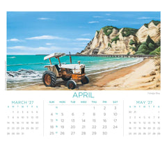 April page of the desk 2027 calendar featuring "Tolaga Bay" by Graham Young Artist