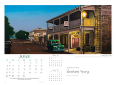 June page of the large wall 2027 calendar featuring "Evening Light in Clyde" by Graham Young Artist