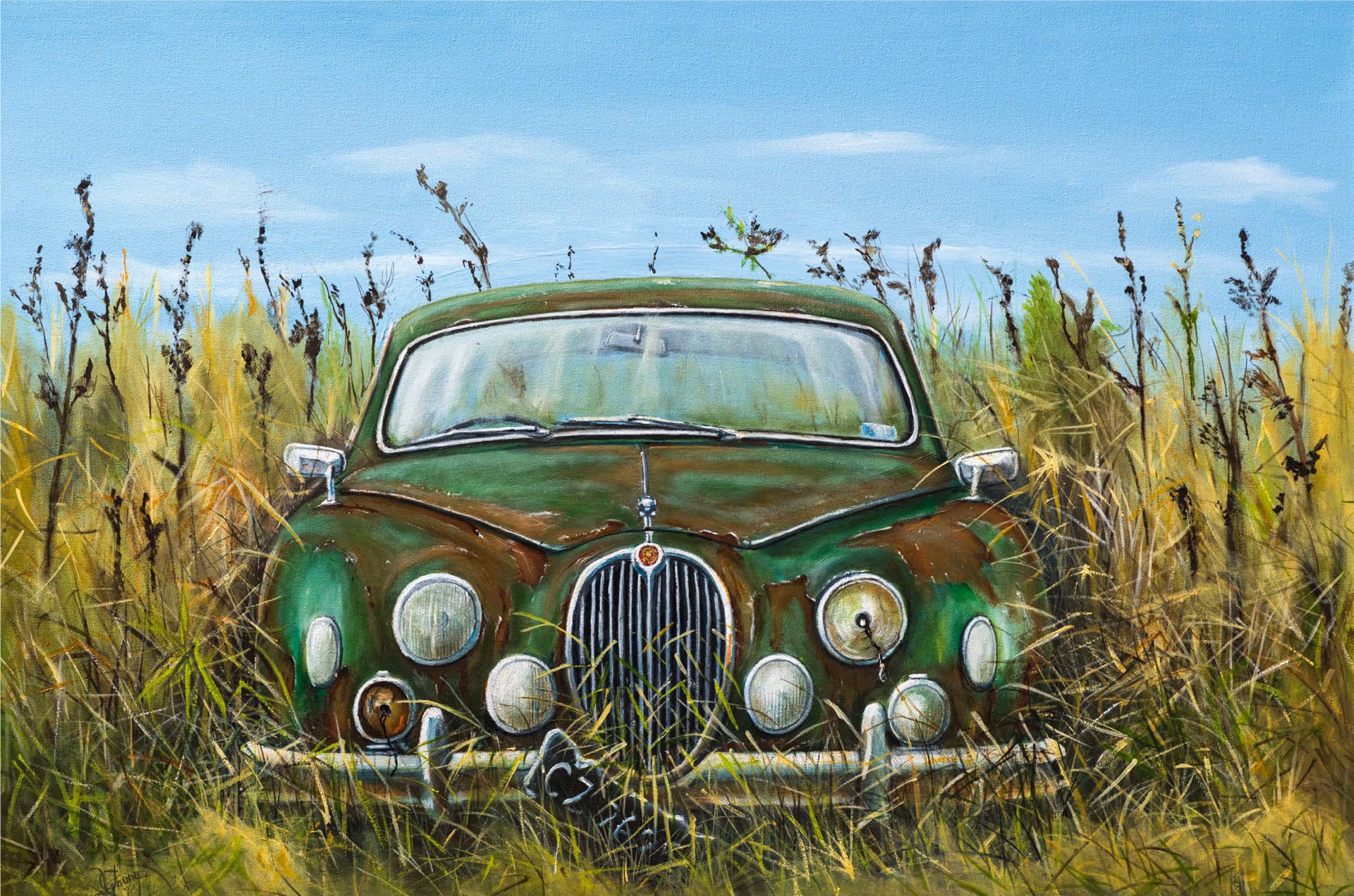 An original fine art painting by New Zealand artist Graham Young titled 