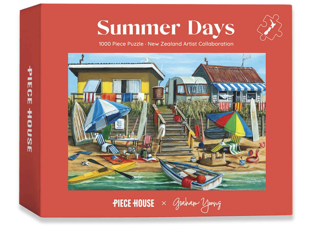"Summer Days" Jigsaw Puzzle: Classic Kiwi Beach Holiday