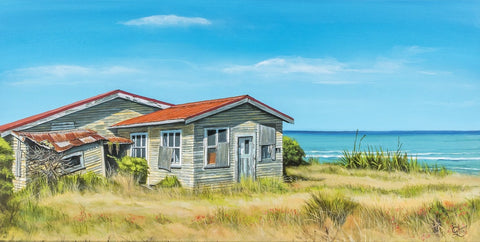 Abandoned at Cape Egmont - grahamyoungartist.com - Original Artwork and Prints by New Zealand Artist Graham Young
