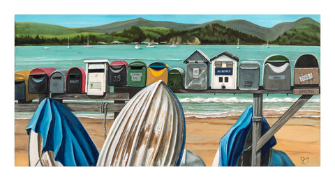 Coastal Postboxes - grahamyoungartist.com - Original Artwork and Prints by New Zealand Artist Graham Young