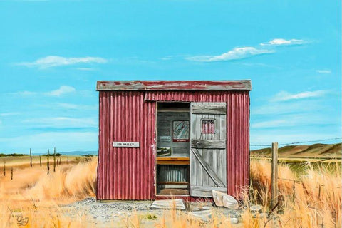Ida Valley Gangers Shed - grahamyoungartist.com - Original Artwork and Prints by New Zealand Artist Graham Young