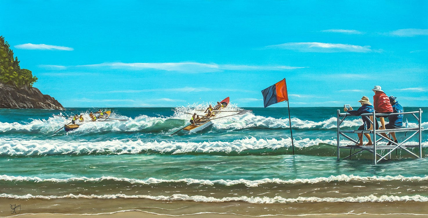 Waihi Beach Surf Boat Races Prints